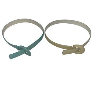 Haberdasher Belt‎ Set Genuine Leather Lizard Print Skinny Buckle Closure Medium